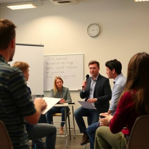 Imagen del Taller Intensivo de Oratoria, mostrando a participantes interactuando durante un ejercicio pr√°ctico